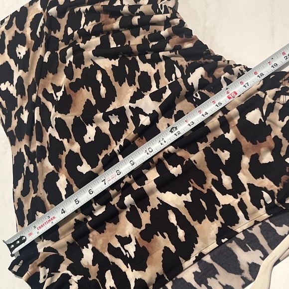 Michael Kors animal print Cowl Neck Blouse Cinched Ruched Side Tie shirt Small​ - Picture 8 of 12